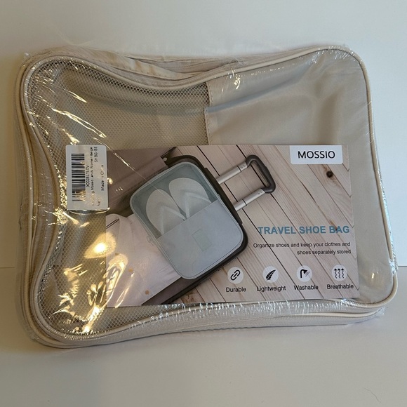 Mossio Shoe Bag Holds 3 Pair of Shoes for Travel and Daily Use Storage Pouch - Picture 5 of 6